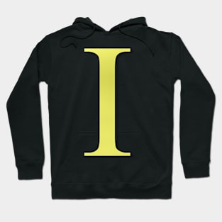 The Letter I in Shadowed Gold Hoodie